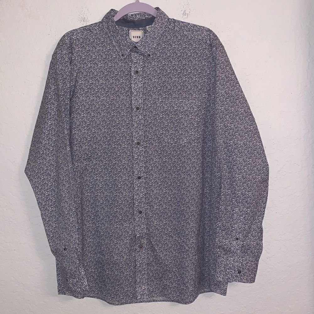 Rowm Cotton Long Sleeve Men’s Shirt Size L